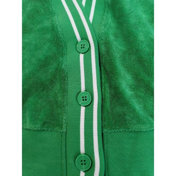 JoyLab Cropped Fit Cardigan Sweatshirt Womens XS Loose Fit Casual Comfy Green - Picture 4 of 12